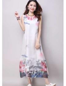 long dress chiffon D3880