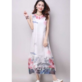 long dress chiffon D3880