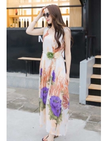 long dress chiffon D3881