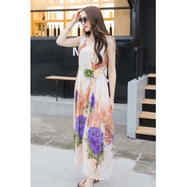 long dress chiffon D3881