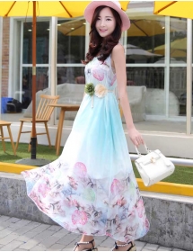 long dress chiffon D3883