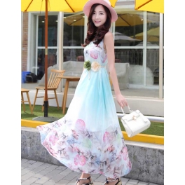 long dress chiffon D3883