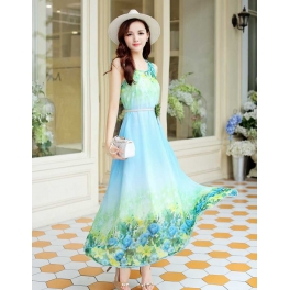 long dress chiffon D3885