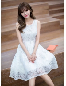 dress brukat korea D3905