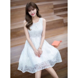 dress brukat korea D3905