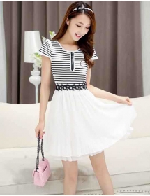 dress wanita import D3055