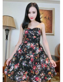 dress pesta model kemben D2166