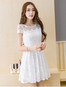 dress brukat korea D3958