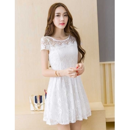 dress brukat korea D3958