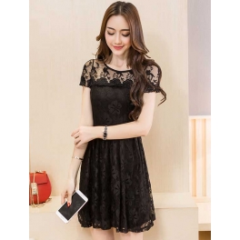 dress brukat korea D3959