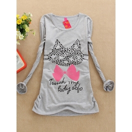 kaos lengan panjang kitty T896