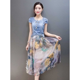 midi dress korea D3993