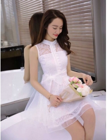 dress brukat korea D4012