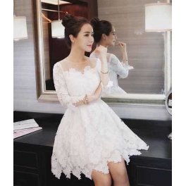 dress brukat korea D4009