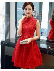 dress pesta korea D4073