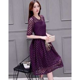 dress brukat korea D4087