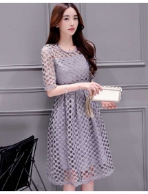 dress brukat korea D4088