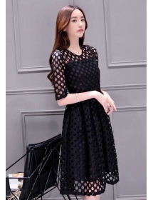 dress brukat korea D4090