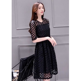 dress brukat korea D4090