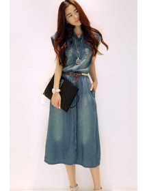 midi dress denim D4117