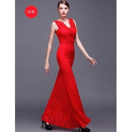 long dress brukat D4118