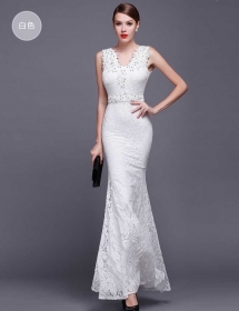 long dress brukat D4119