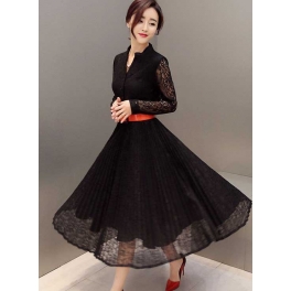 midi dress brukat D4126