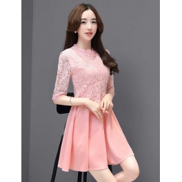 dress brukat korea D4150