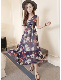 long dress chiffon D4174