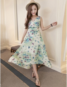 long dress chiffon D4175