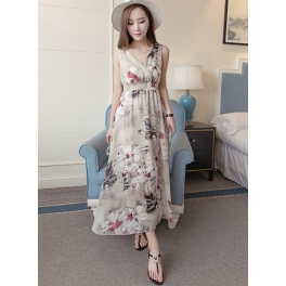 long dress chiffon D4176