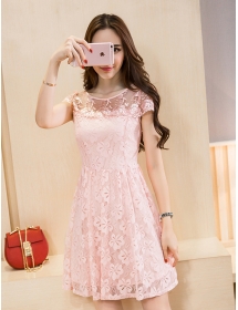 dress brukat korea D4181