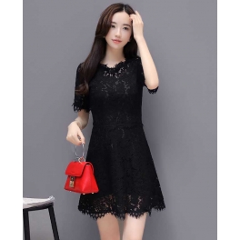 dress brukat korea D4214