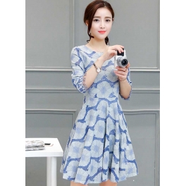 dress brukat korea D4221