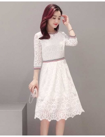 dress brukat korea D4223