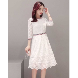 dress brukat korea D4223