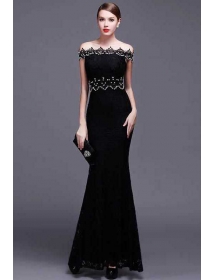 long dress brukat D4224