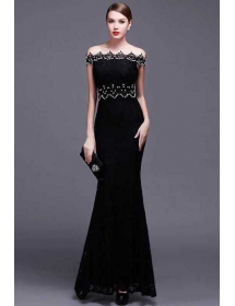 long dress brukat D4224