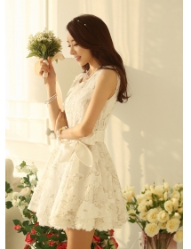 dress wanita korea D807