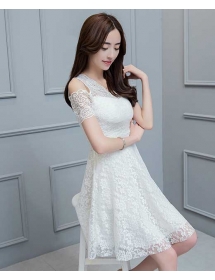 dress brukat korea D4267