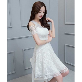 dress brukat korea D4267