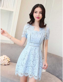 dress brukat korea D4293