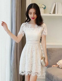 dress brukat korea D4294