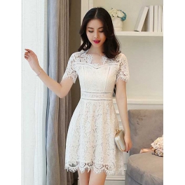 dress brukat korea D4294