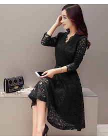 Dress brukat korea D4299