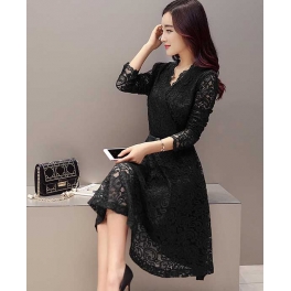 Dress brukat korea D4299