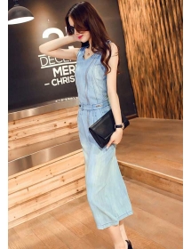 long dress denim D4322