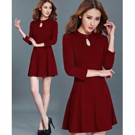 dress wanita lengan panjang D4333