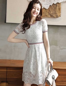 dress brukat korea D4347