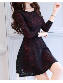 dress brukat korea D4415